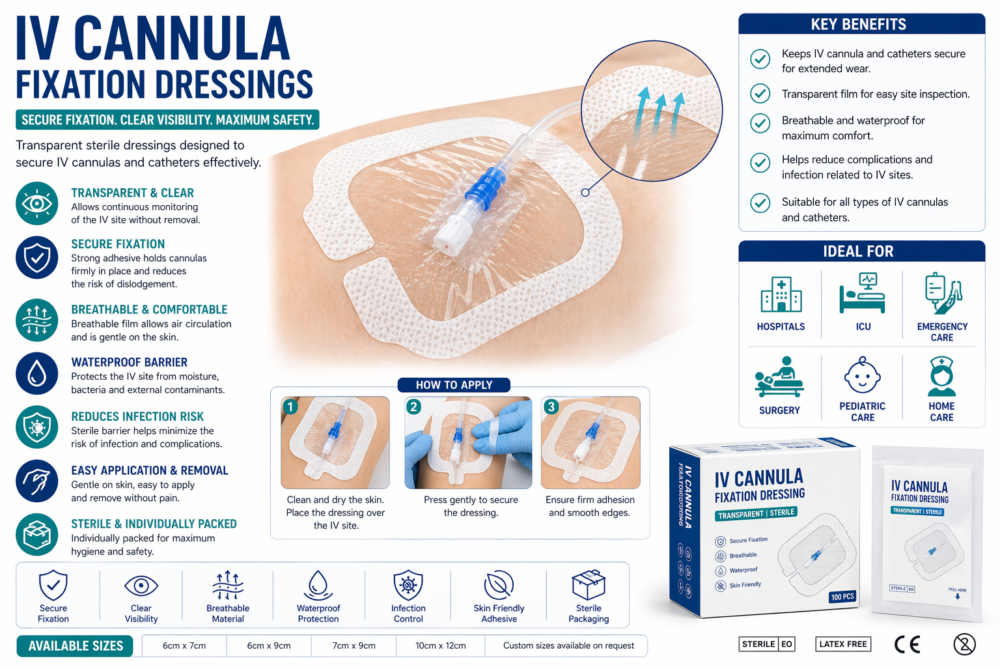 IV Cannula Fixation Dressings